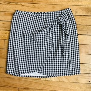 Madewell Gingham Wrap Skirt